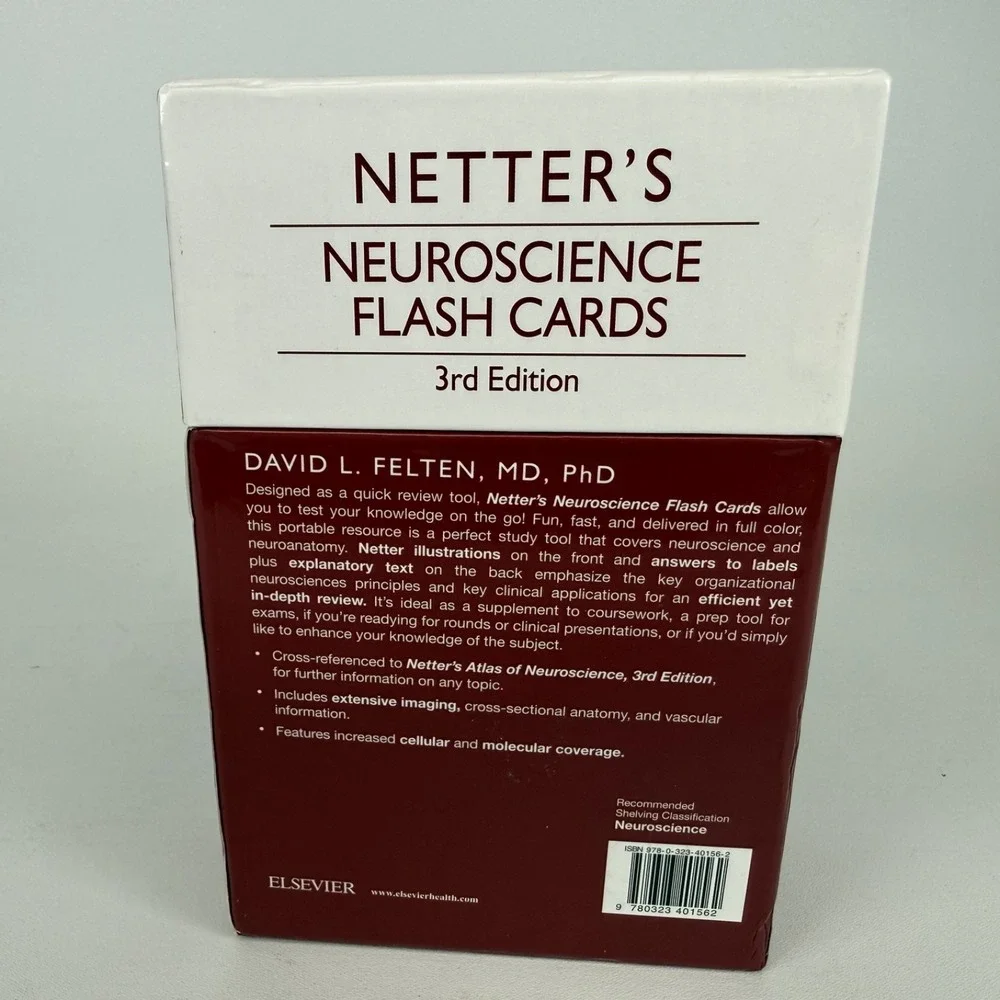 Netter's Neuroscience Flash Cards 3rd Edition‎ by David L. Felten - Used